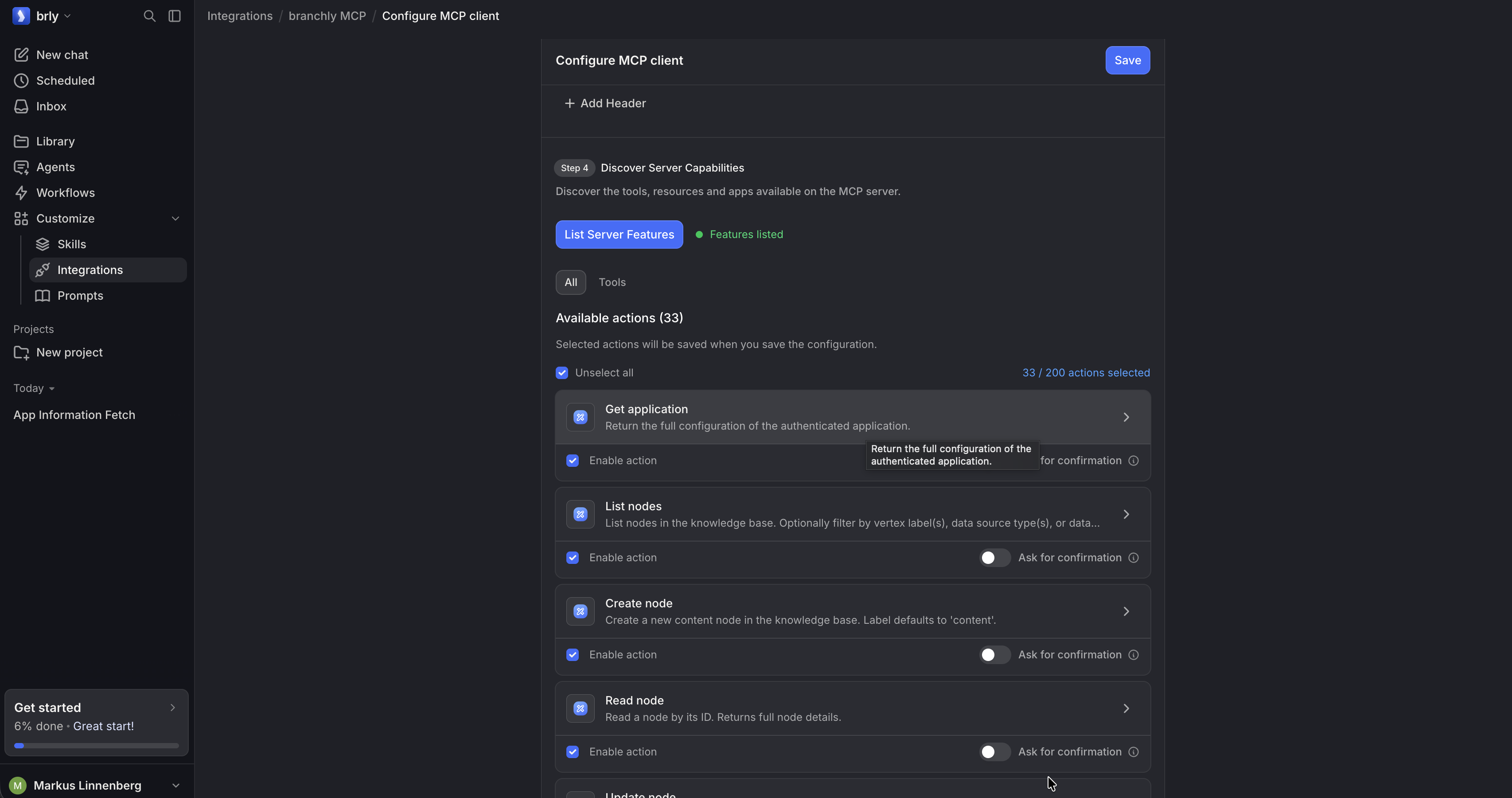 Discover capabilities and enable MCP actions in Langdock
